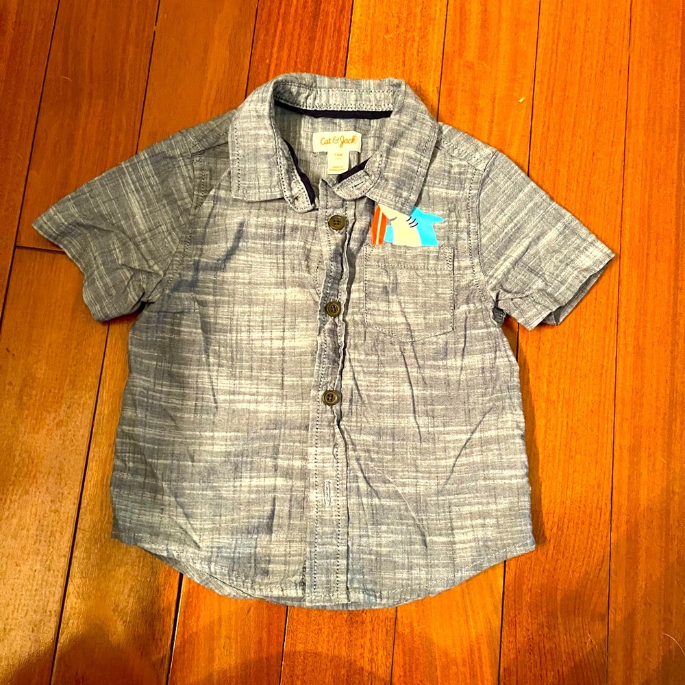 Cat and Jack 18mo button up.